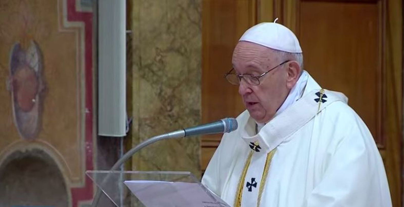 Francisco, durante su homilía