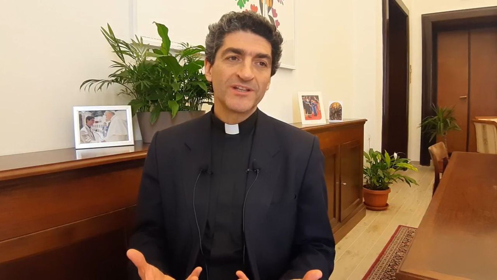 Zampini durante su intervención desde Roma.