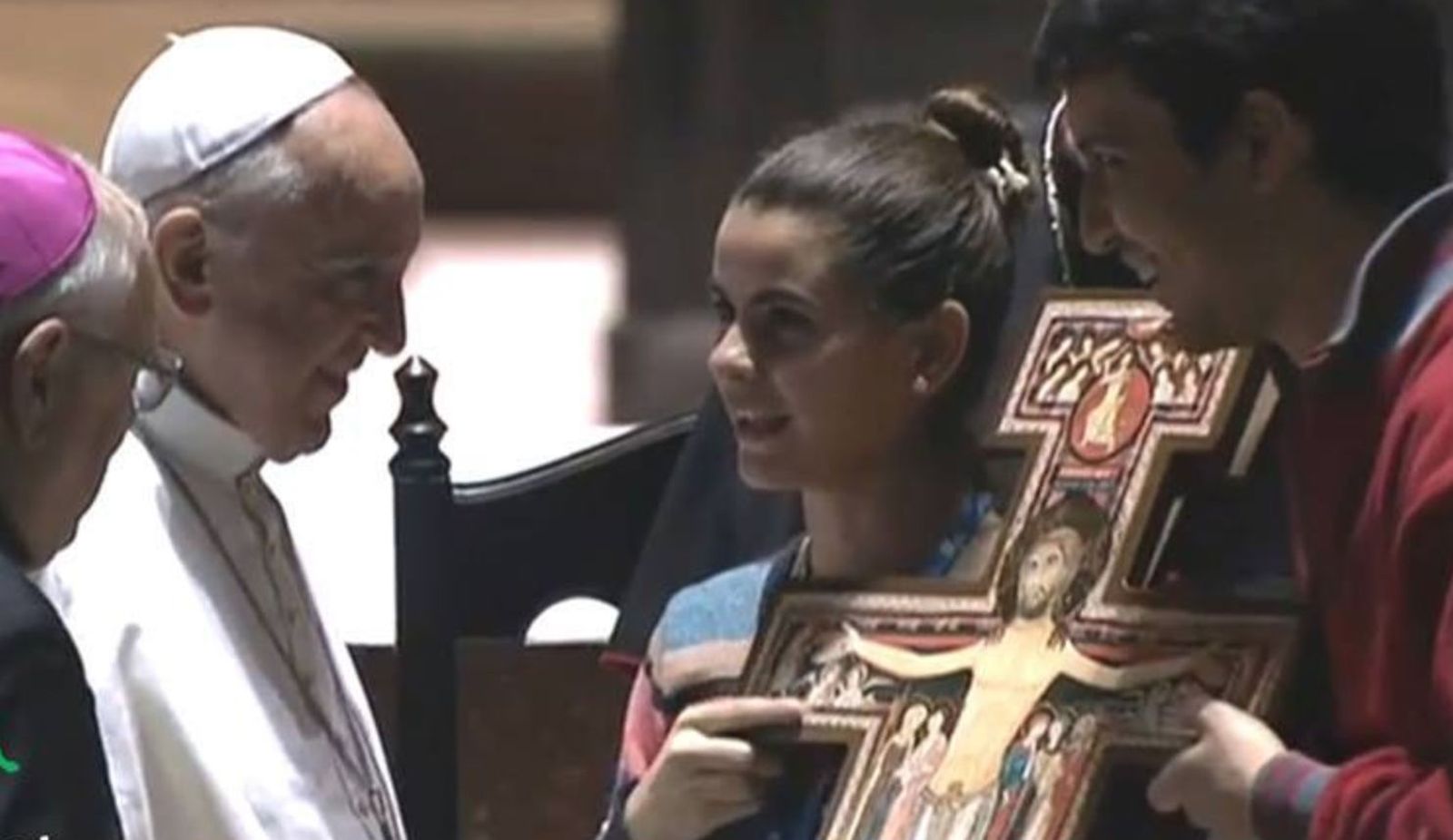 Papa y cruz de San Damiano