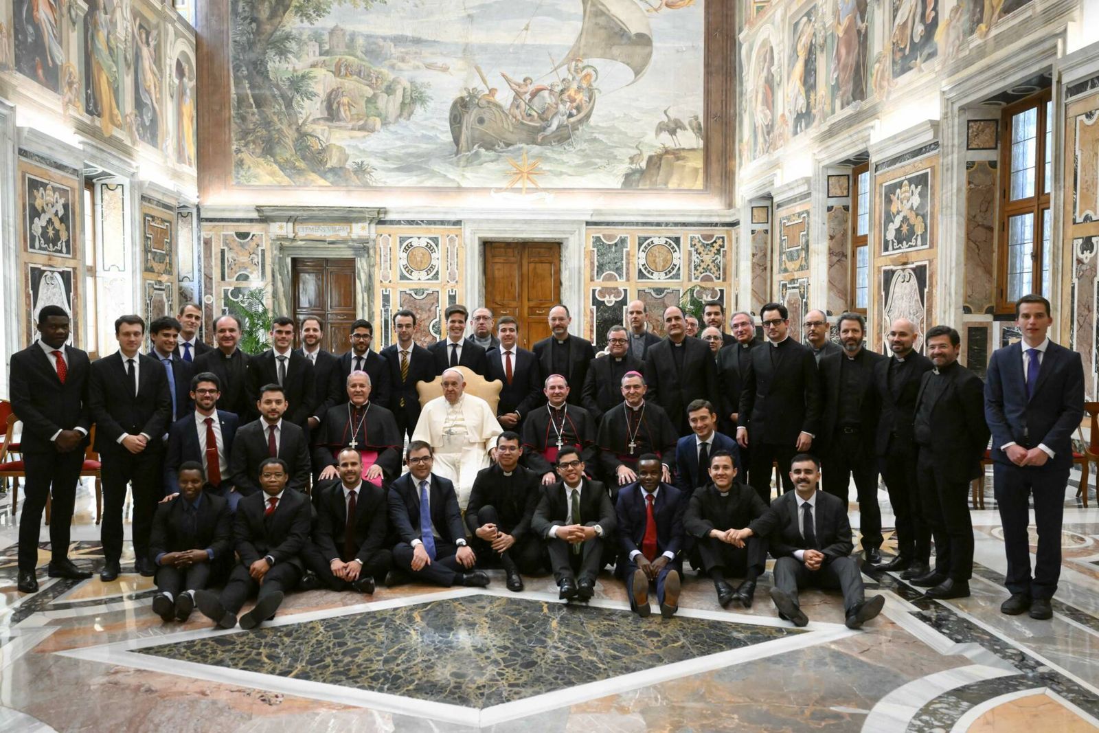 El Papa, con los seminaristas de Burgos