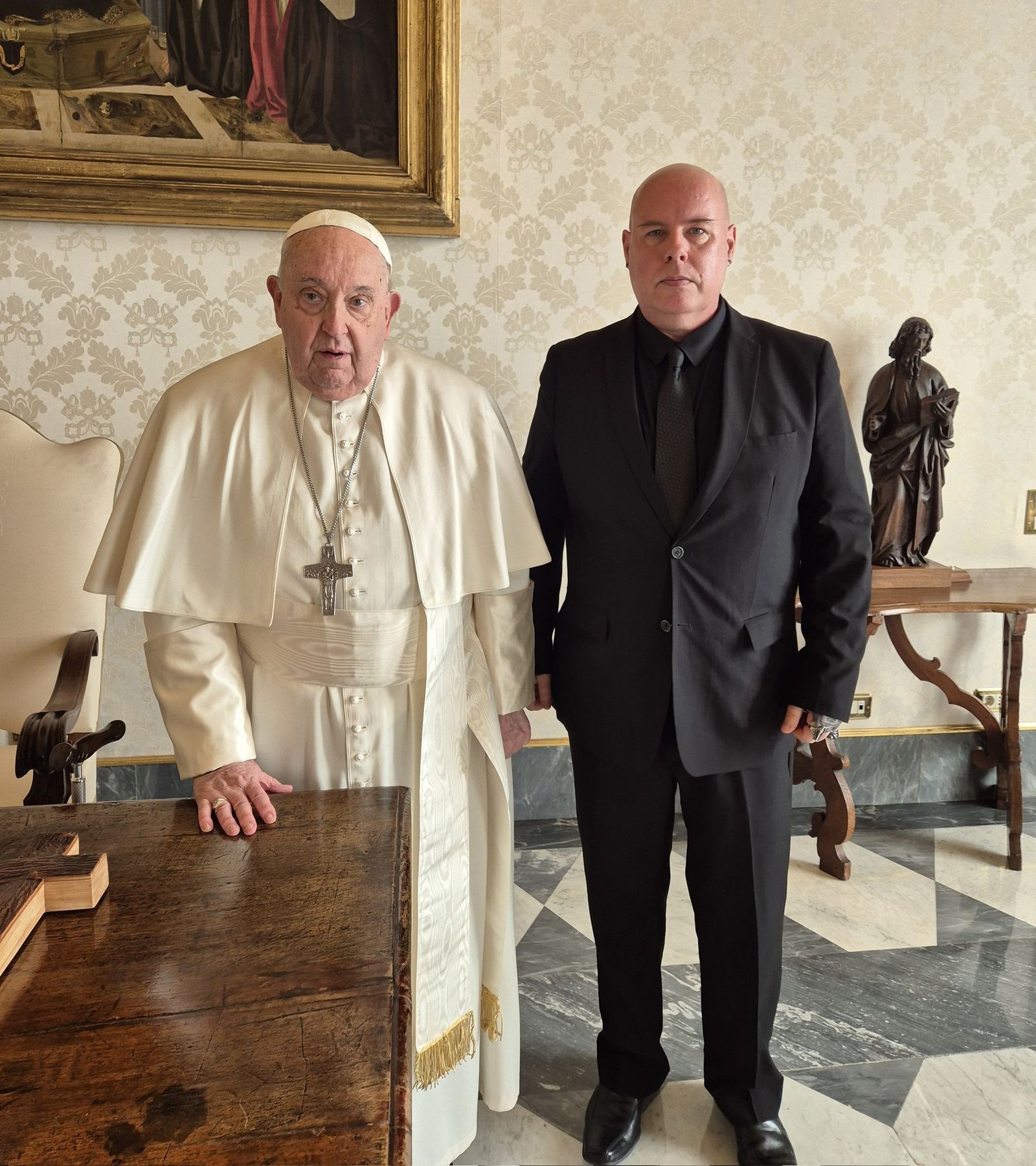 José Enrique Escardó, con el Papa Francisco