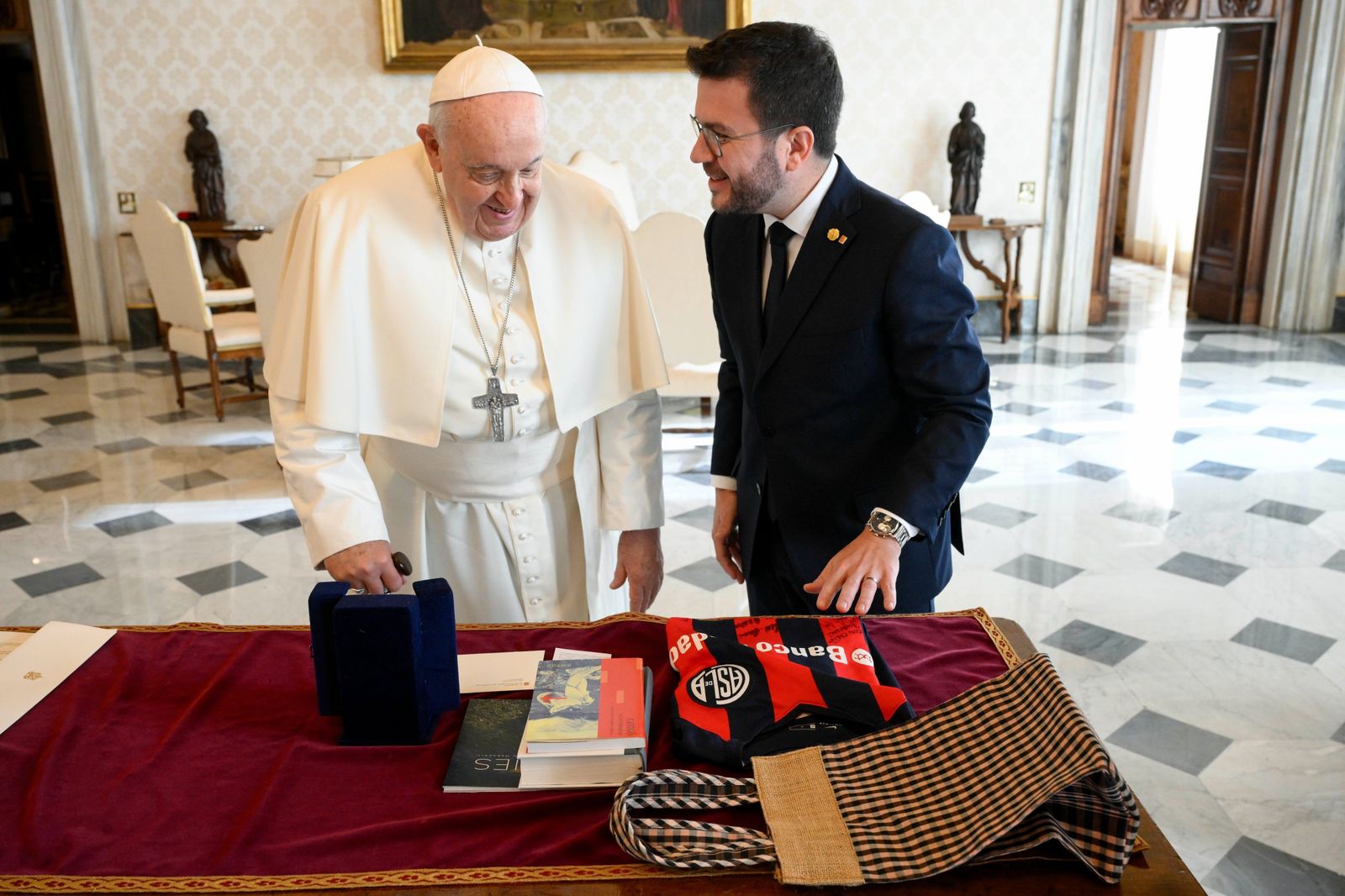 Aragonès, con el Papa