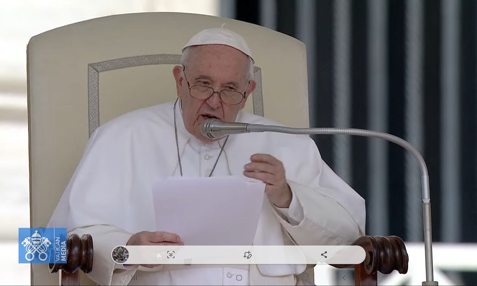 Francisco, durante la audiencia