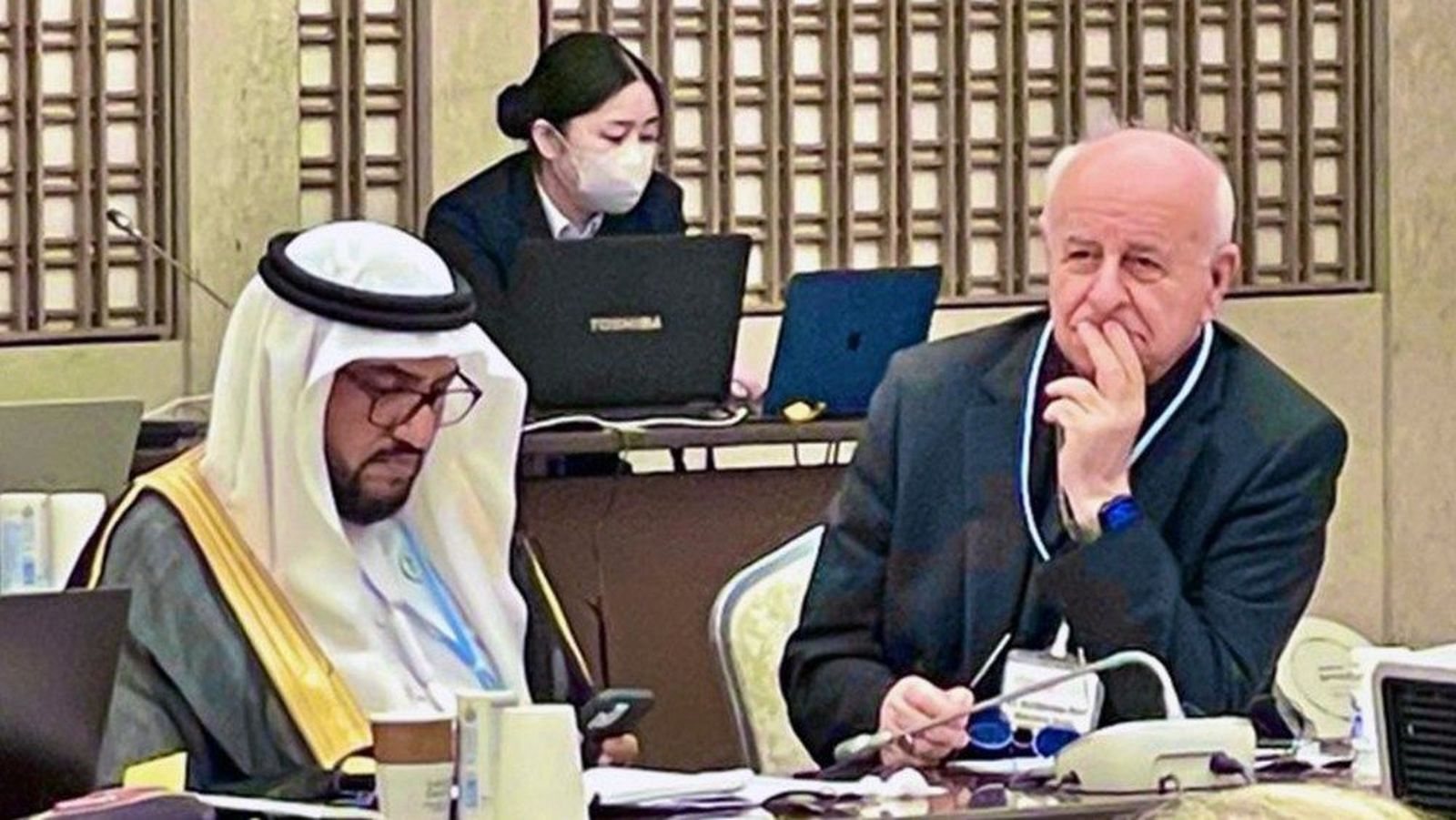 El arzobispo Paglia durante la primera jornada del encuentro sobre IA