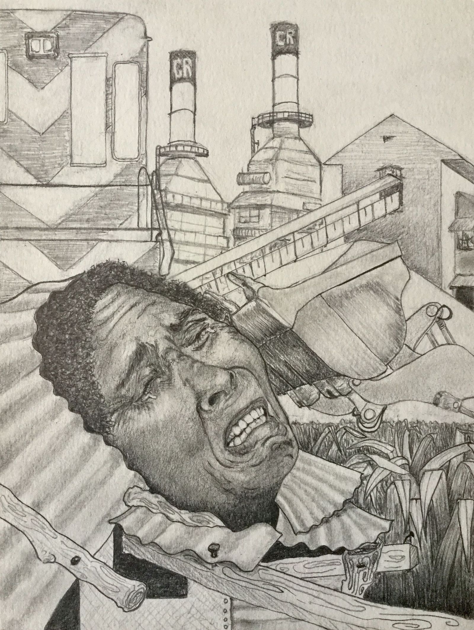 Dibujo de Jafet Murguía, misionero claretiano - desalojos CR