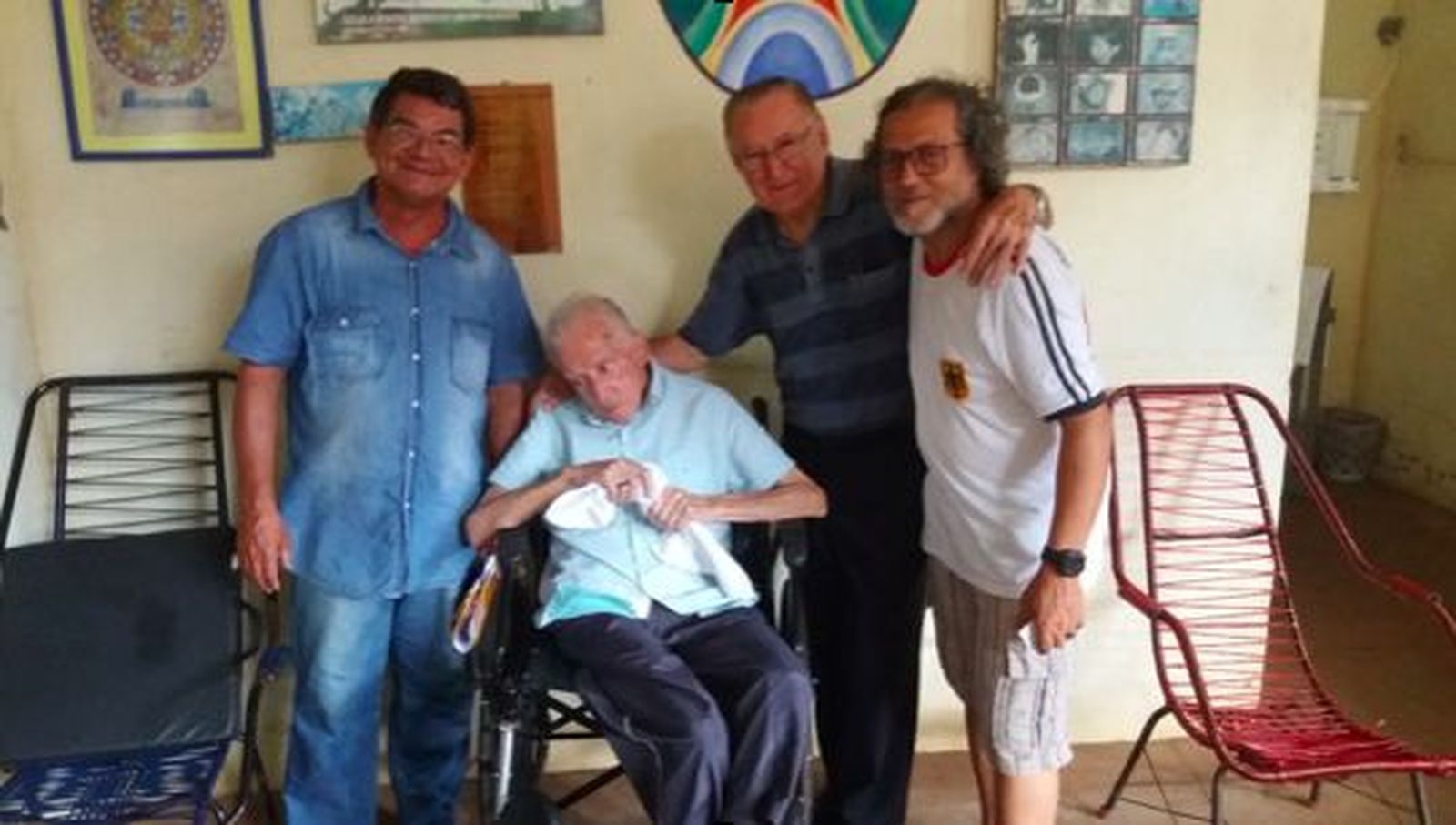 Nicolás Castellanos visitó a Pedro Casaldáliga