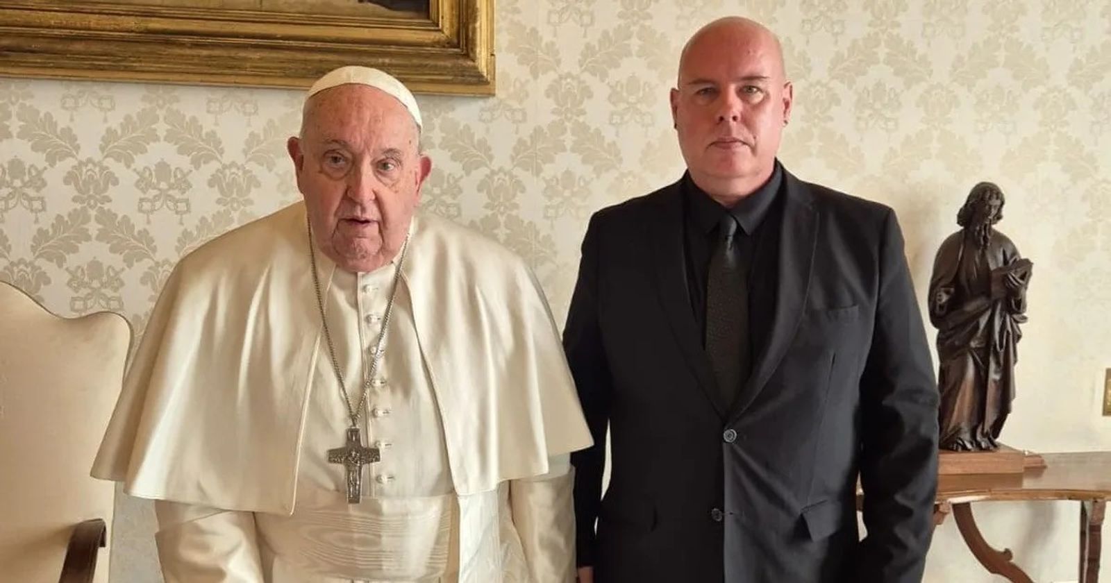 José Enrique Escardó junto al papa Francisco