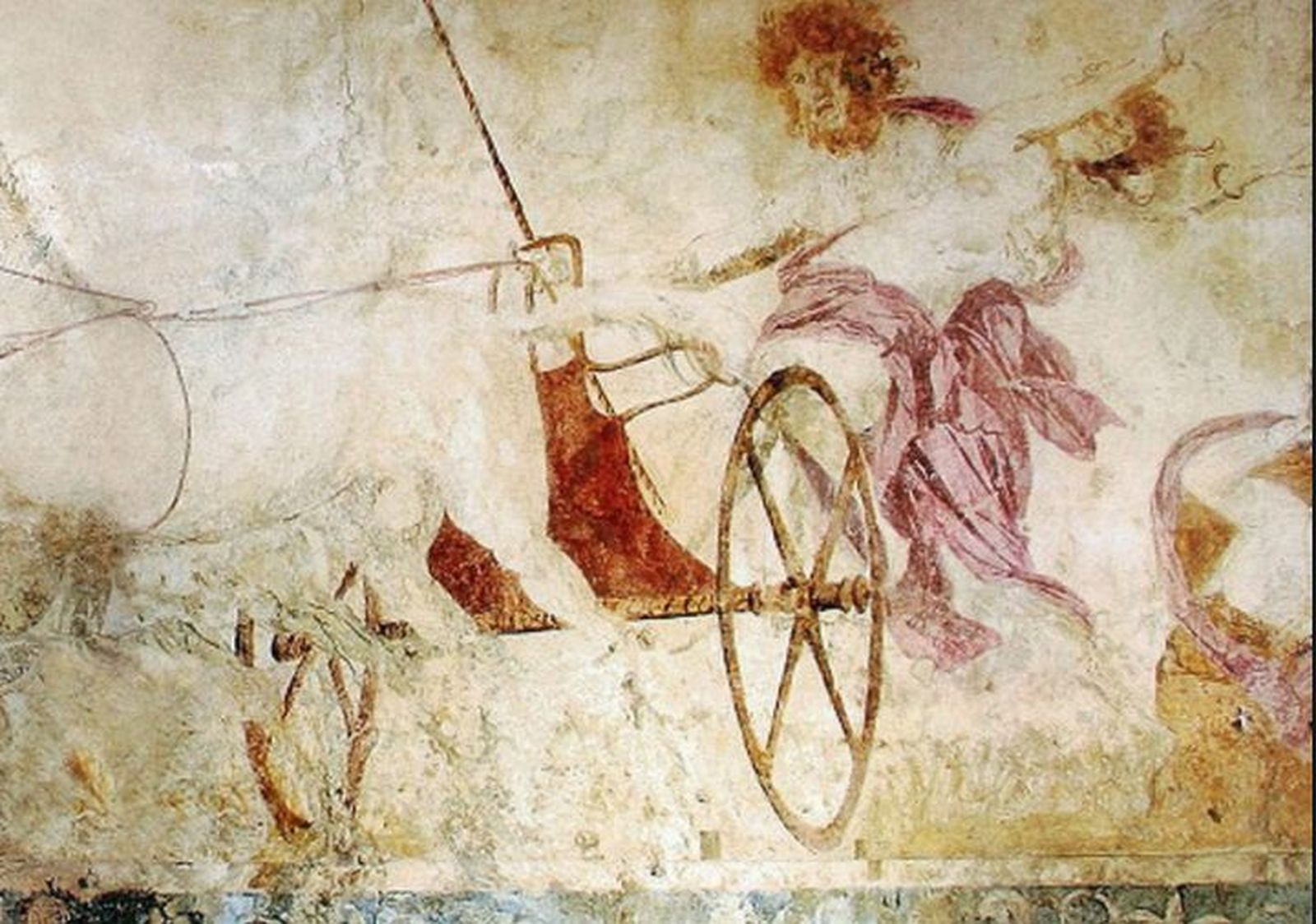 Rapto de Perséfone. Fresco en el gran túmulo de Vergina