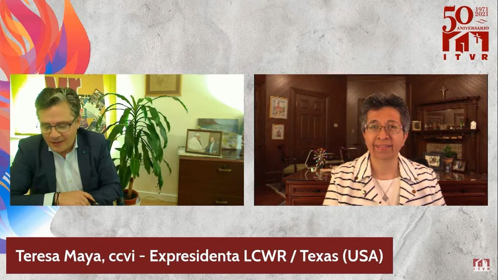 Gerardo Díez y la Hna. Teresa Maya.