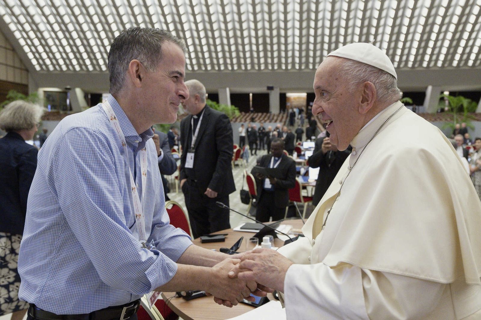 Rafael Luciani, con el Papa Francisco