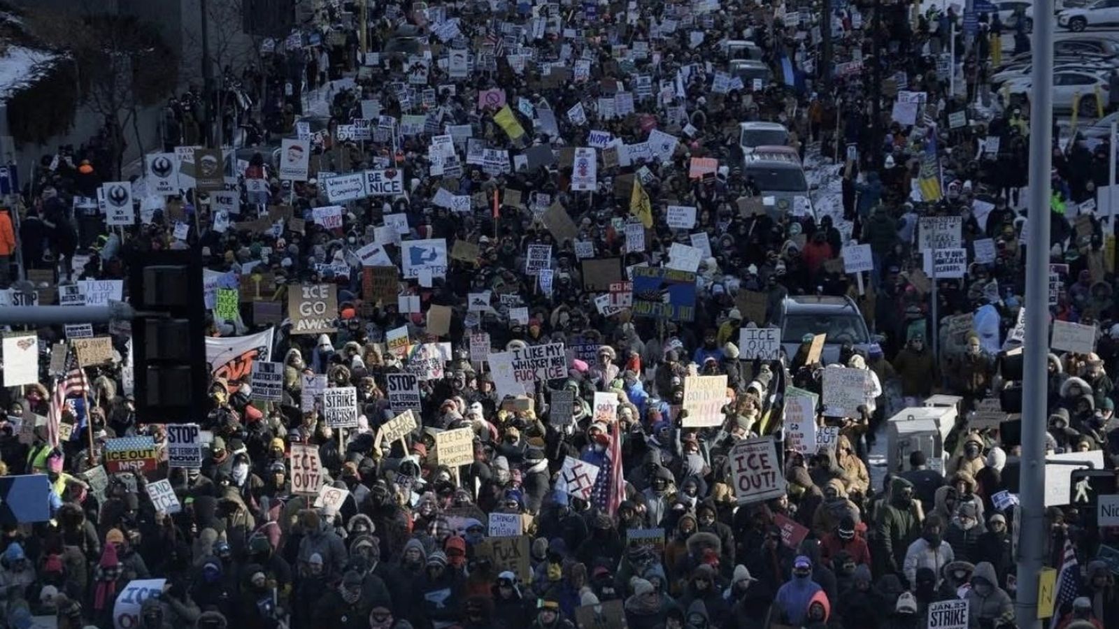 Concentracion en Minnesota para denunciar las actuaciones del ICE