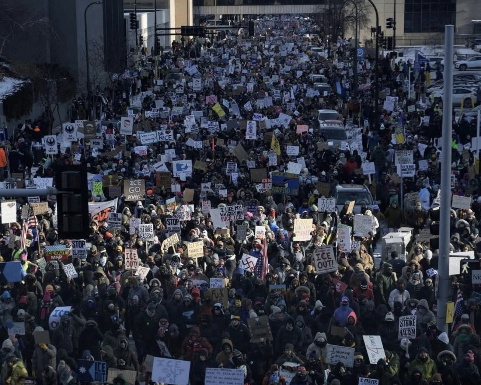 Concentracion en Minnesota para denunciar las actuaciones del ICE