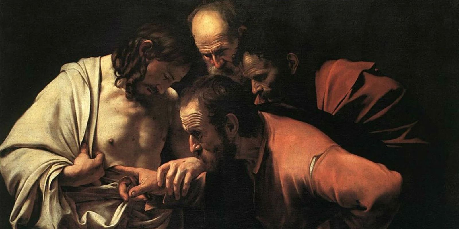 La incredulidad de santo Tomás. Caravaggio.