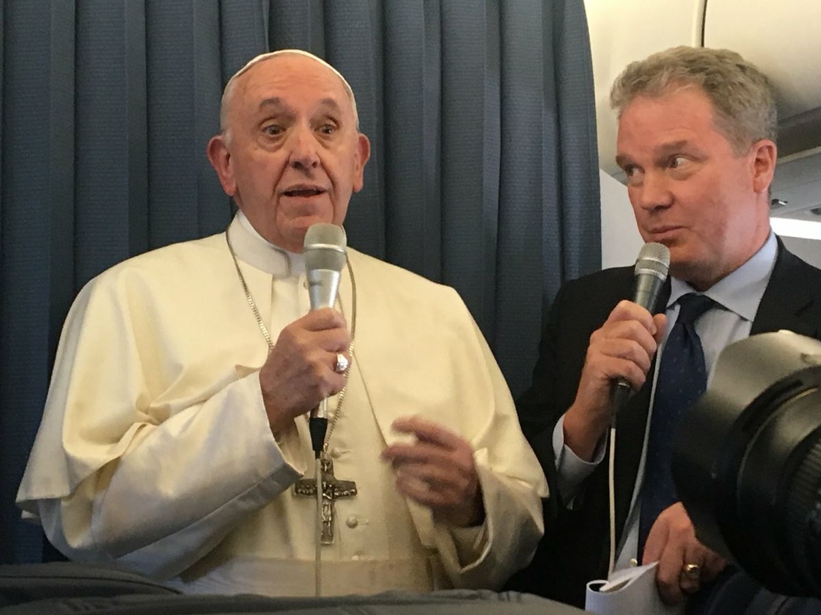 Rueda de prensa con el papa