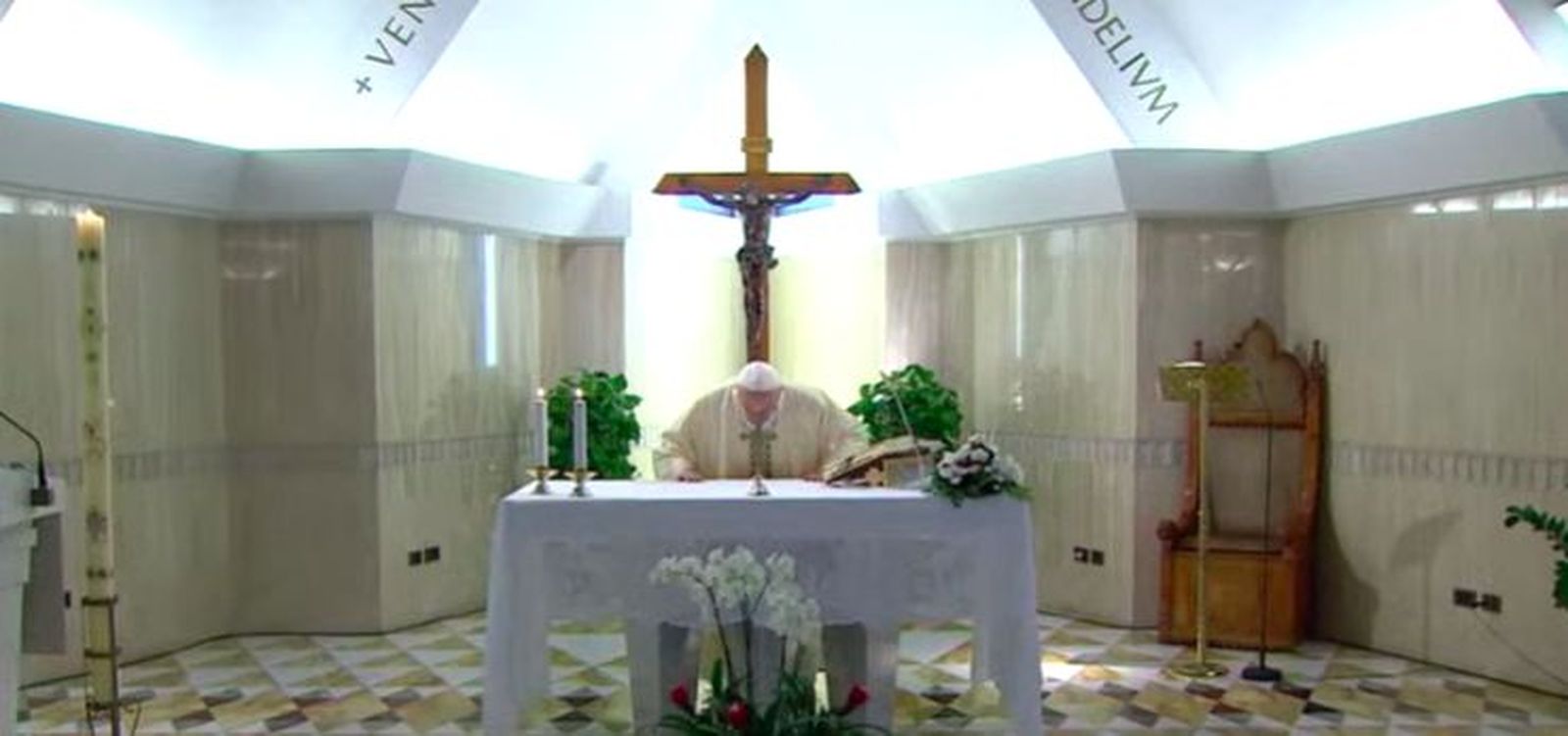 Francisco, hoy, en Santa Marta