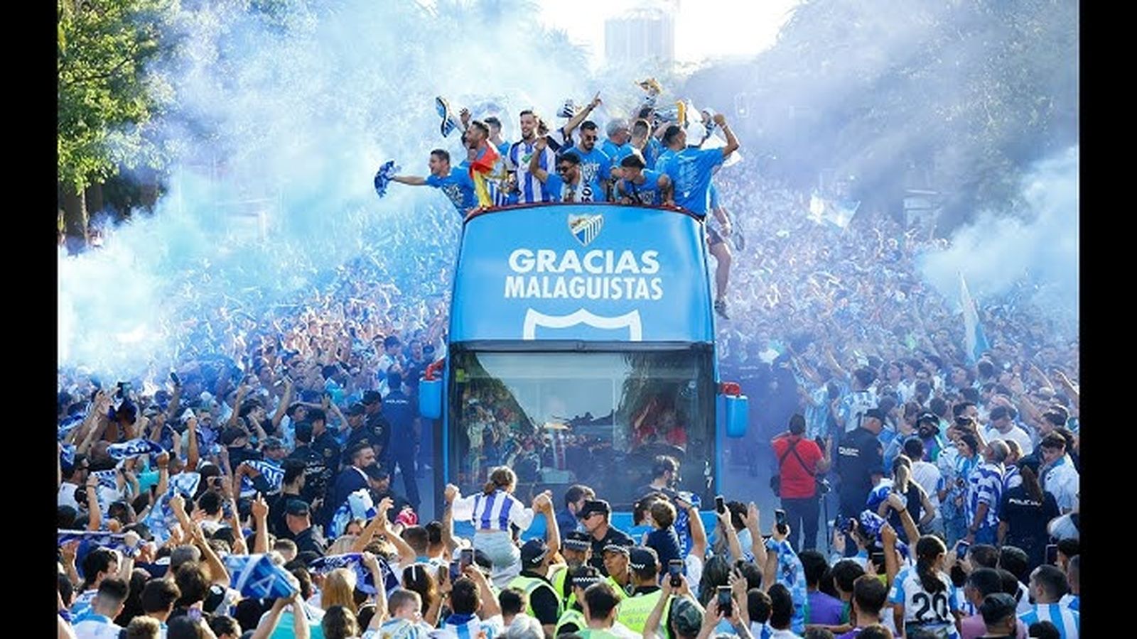 Celebración ascenso Málaga