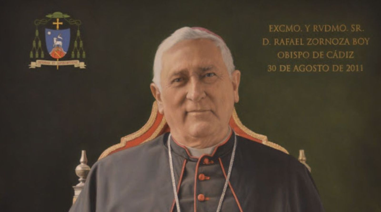 Retrato oficial de Rafael Zornoza como obispo de Cádiz y Ceuta