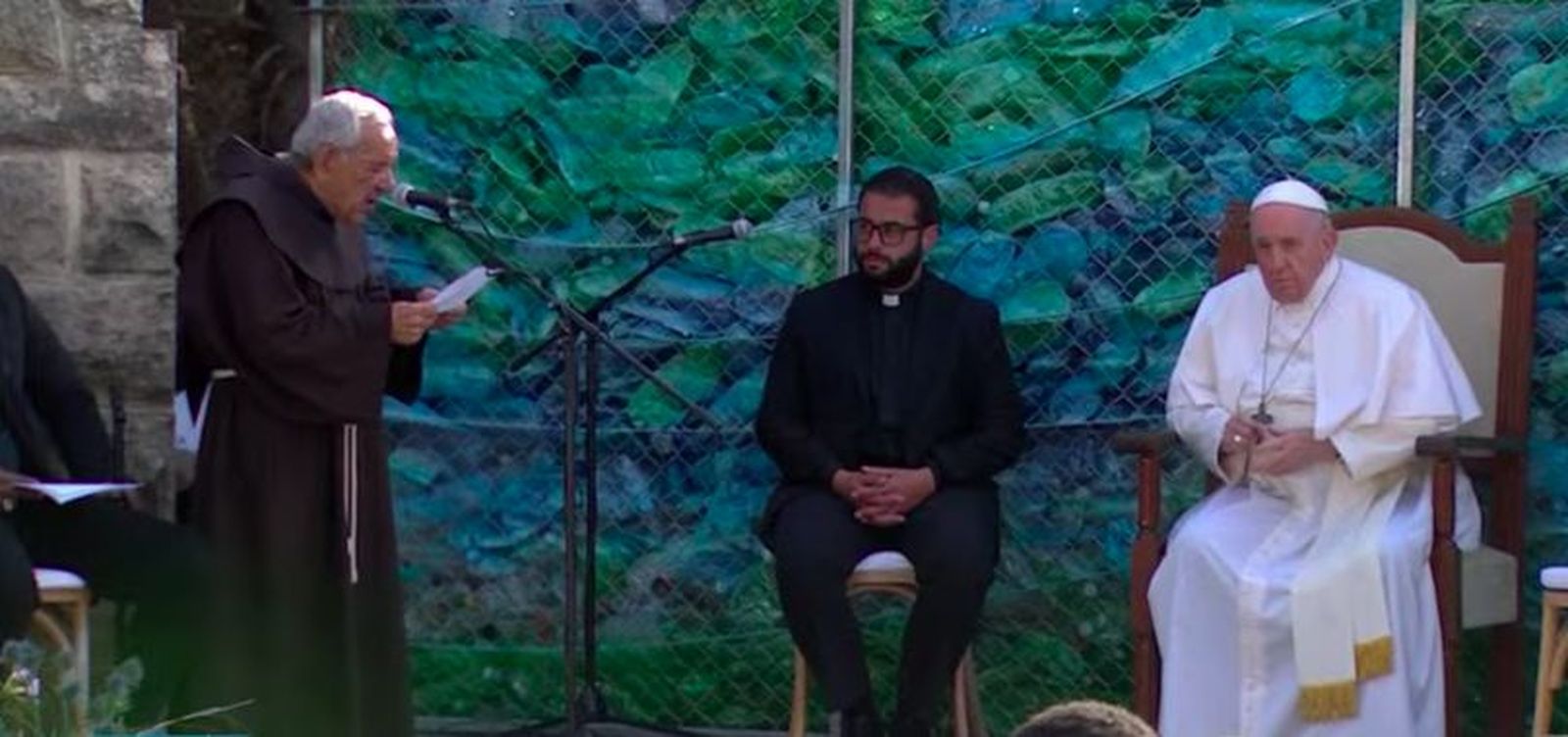 El responsable del centro, con el Papa Francisco