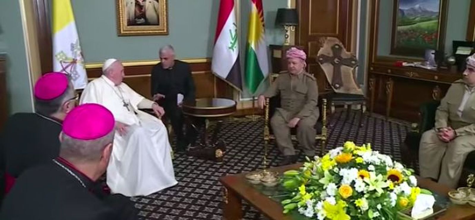 Francisco, con el presidente del Kurdistán iraquí