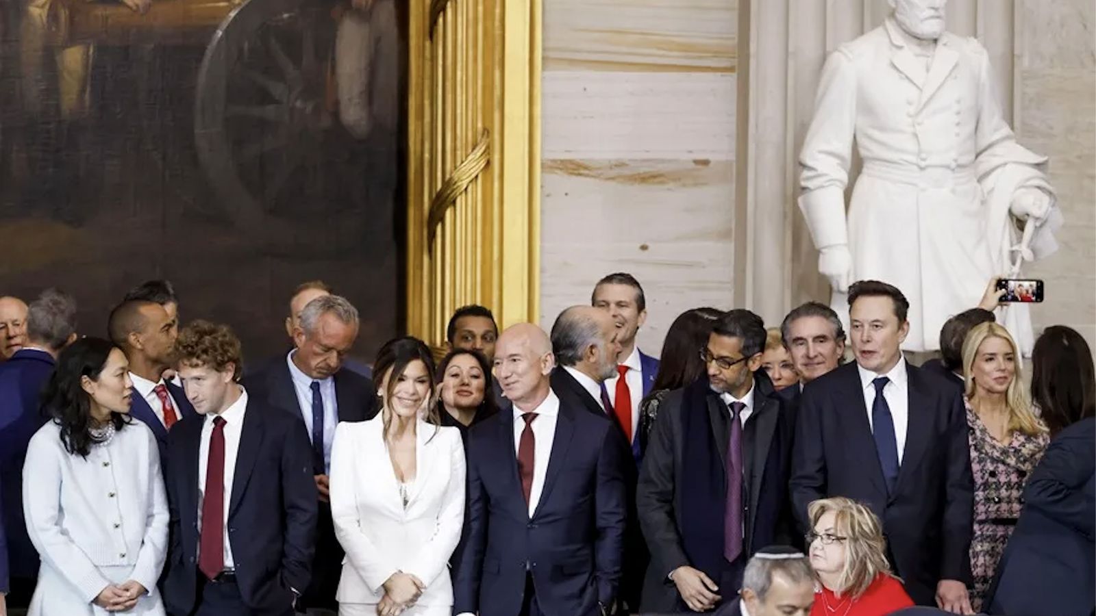 Los tecnoligarcas, en la toma de posesión de Trump