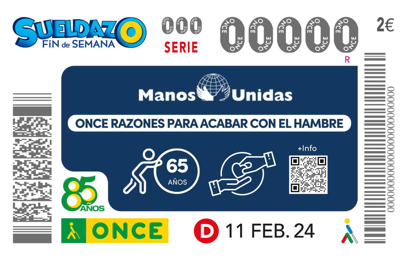 La ONCE, con la nueva campaña de Manos Unidas