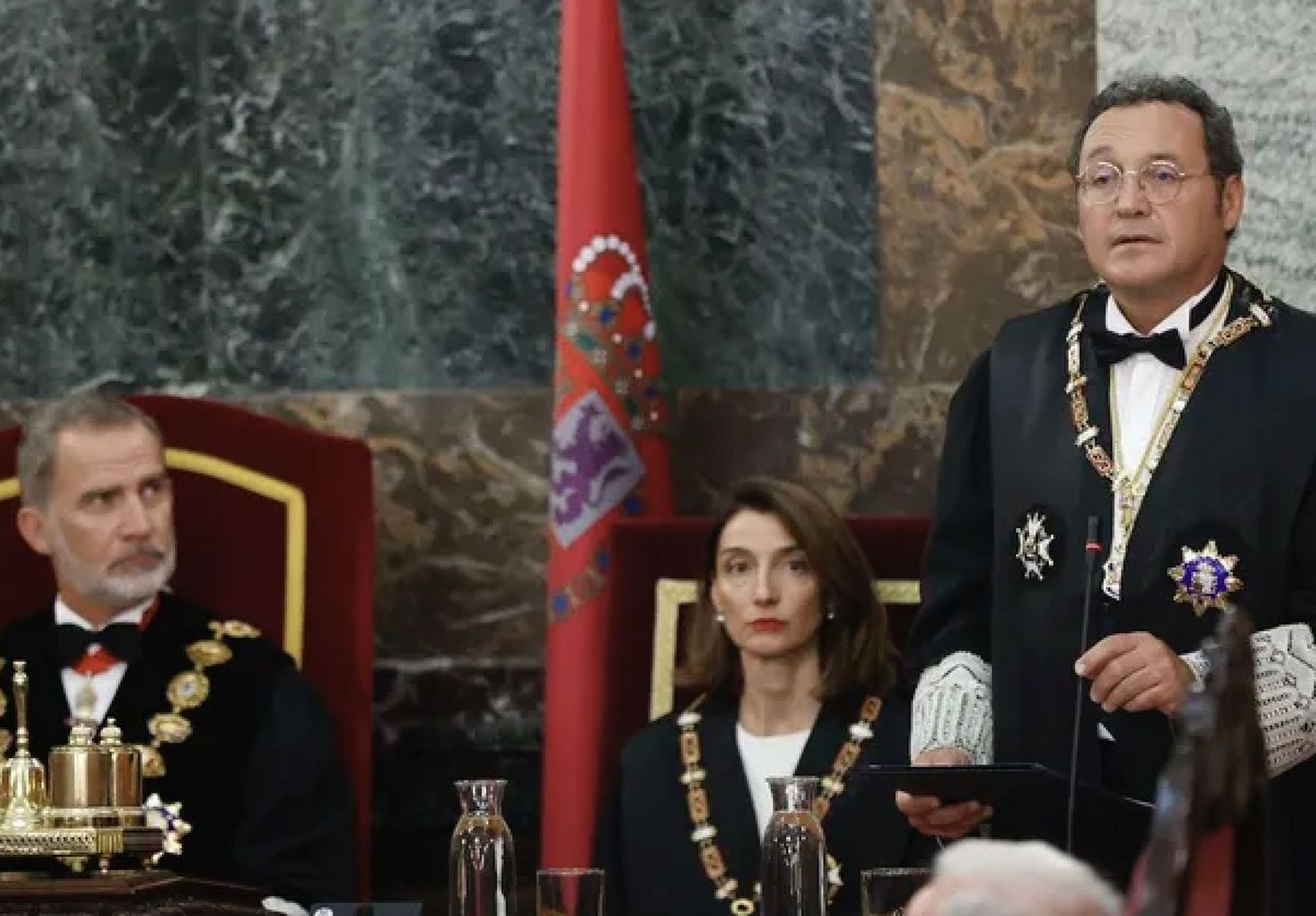 Álvaro Ortiz, durante  la inauguración del año judicial