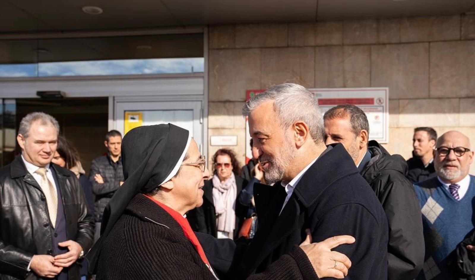 Sor Lucía, con Collboni