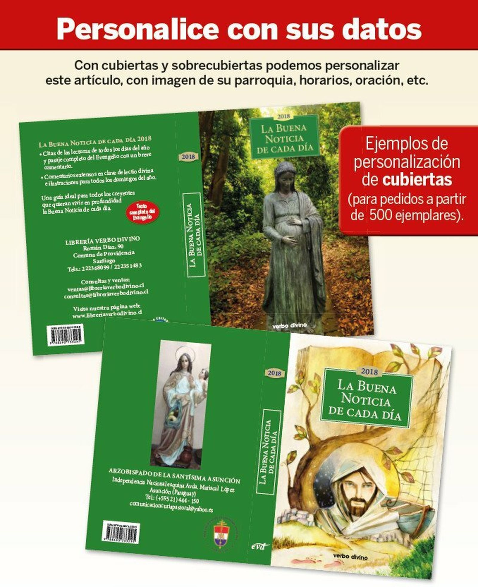 Ejemplos de personalización de La Buena noticia de cada día 2018