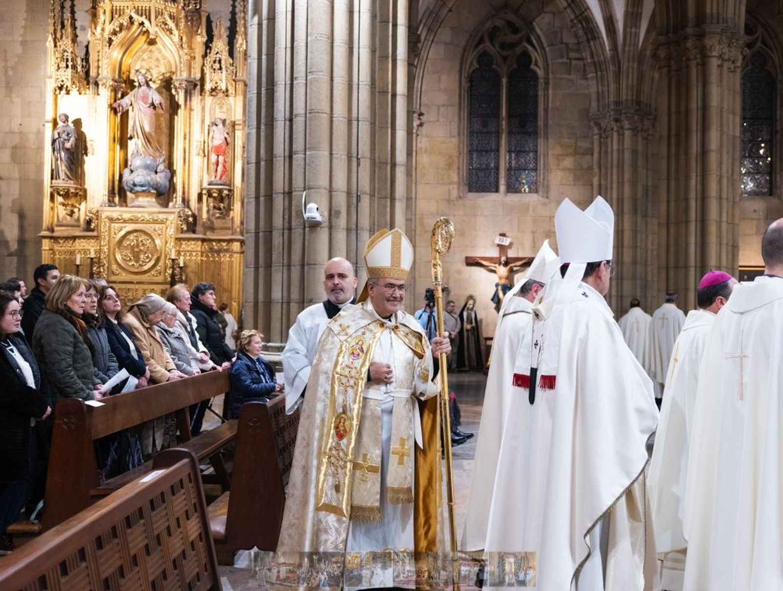 Cardenal José Tolentino de Mendonça en la catedral del Buen Pastor. San Sebastián.
