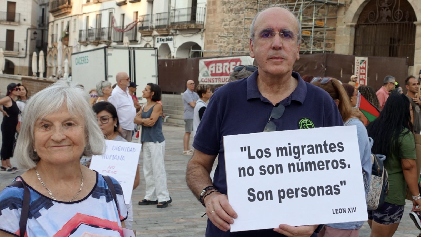 Manifestación por los refugiados en Cáceres