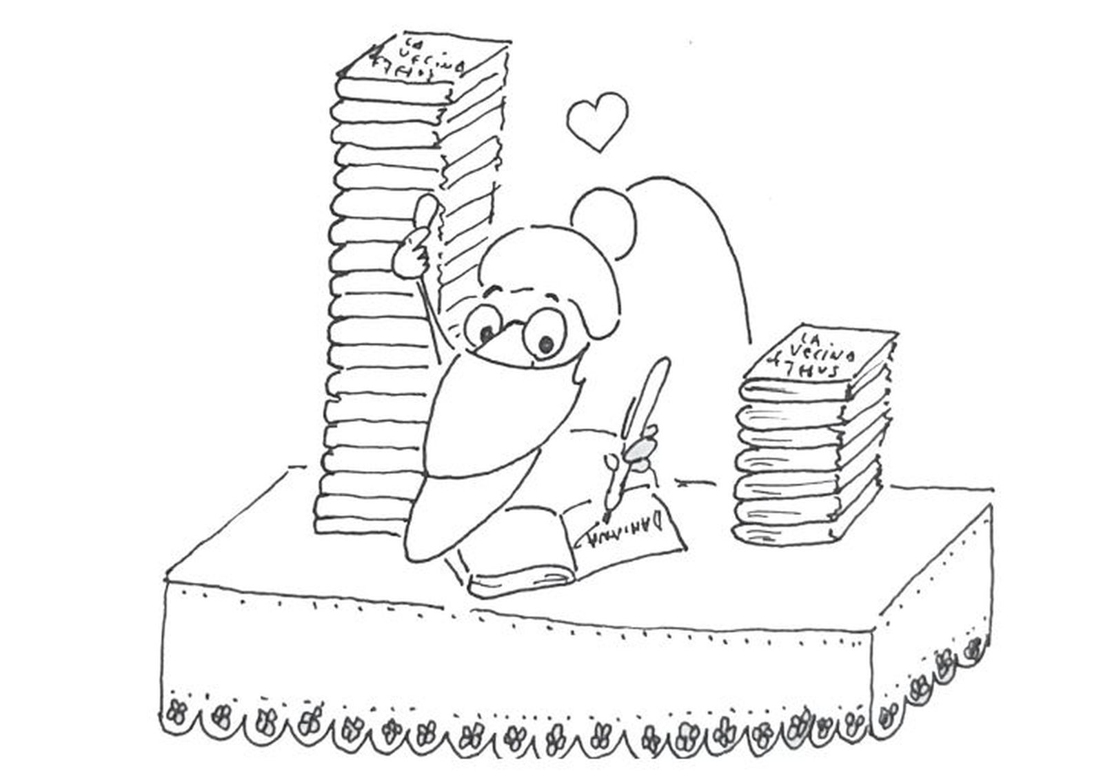 La Damiana firma sus libros sobre Jesús