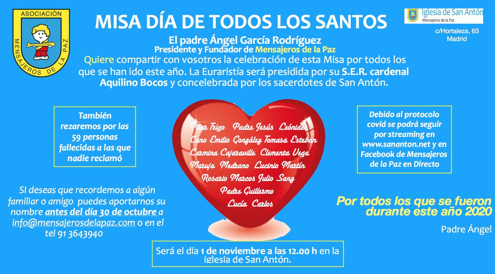 Todos los Santos en la iglesia de San Antón, del padre Ángel