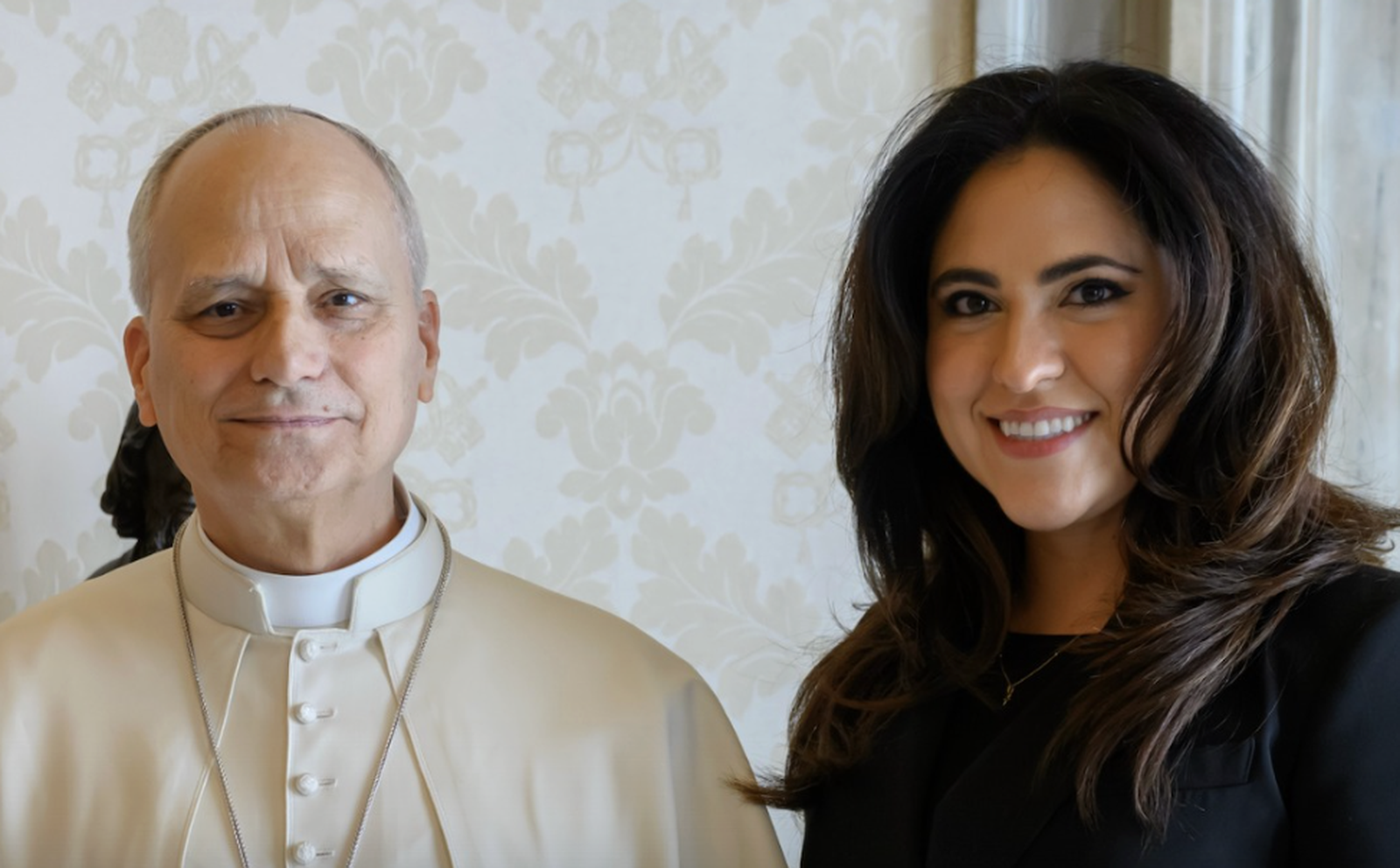 El Papa, con Montserrat Alvarado