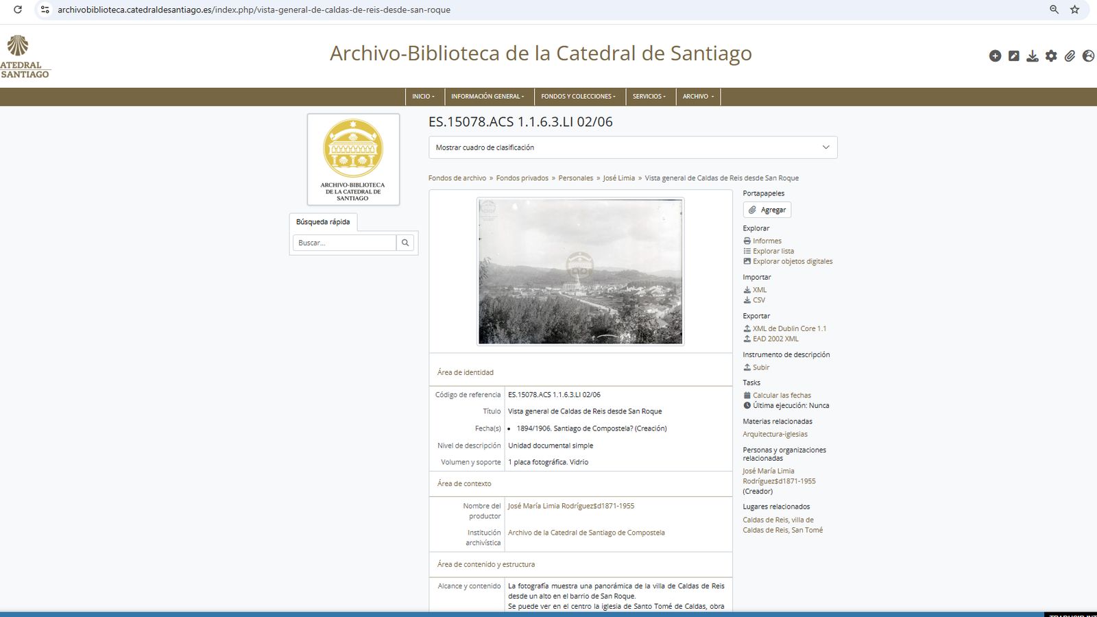 Nueva web del Archivo-Biblioteca de la Catedral de Santiago