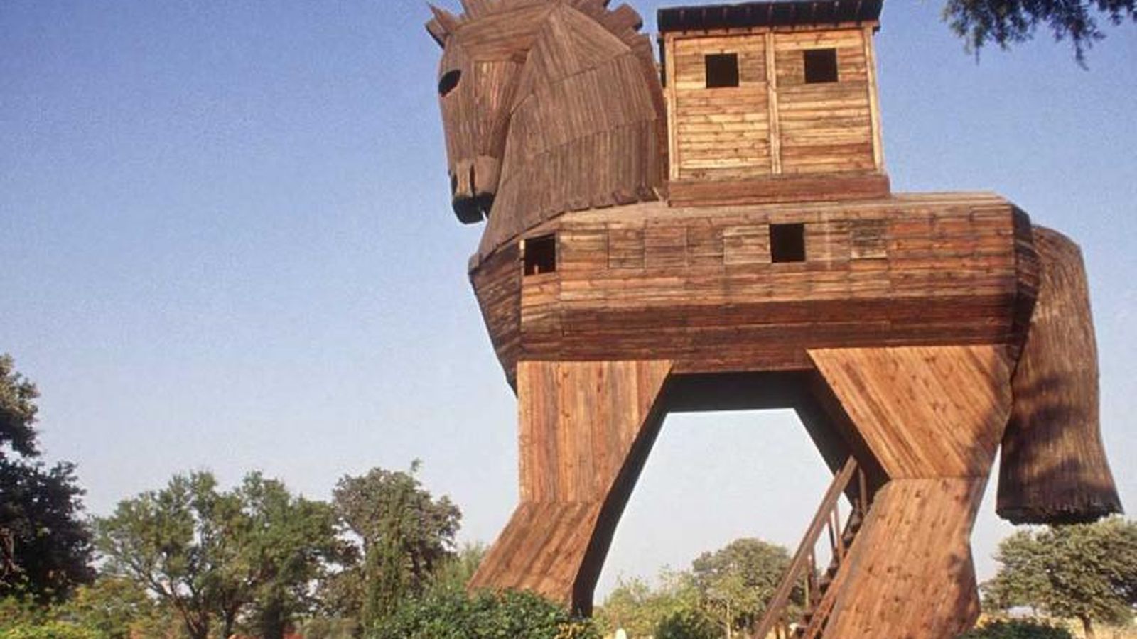 Recreación del caballo de Troya