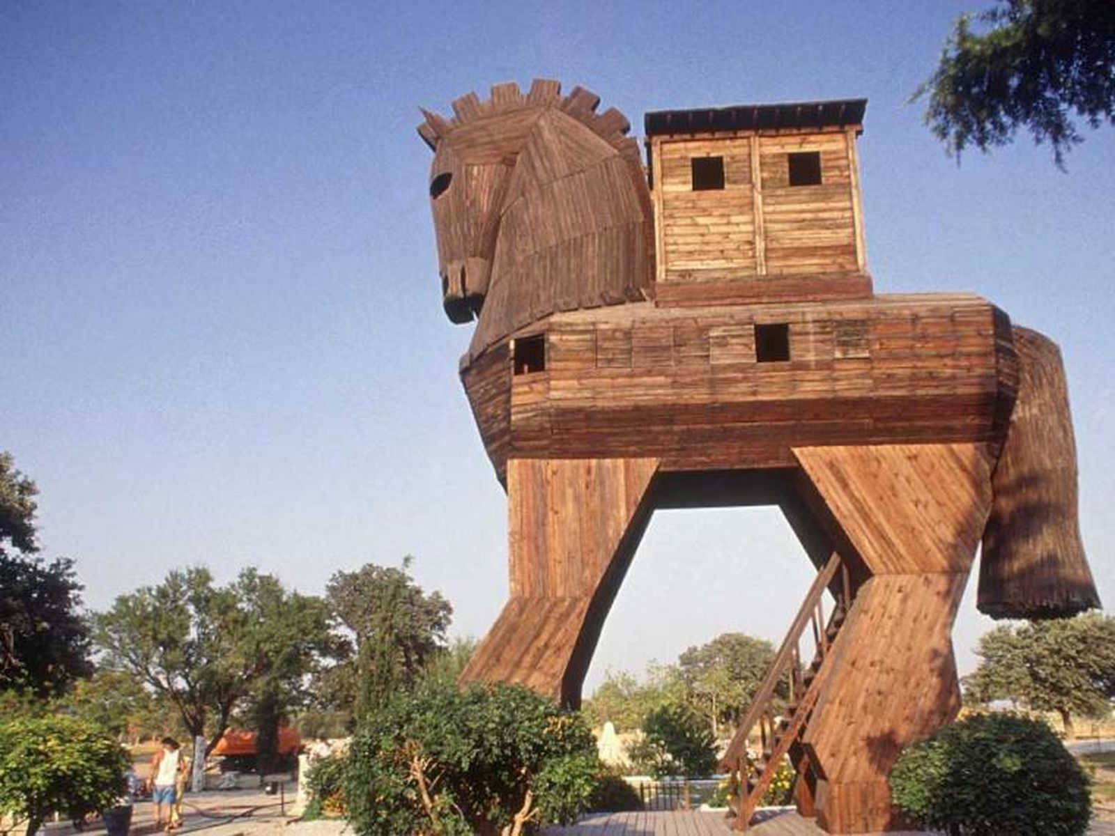 Recreación del caballo de Troya