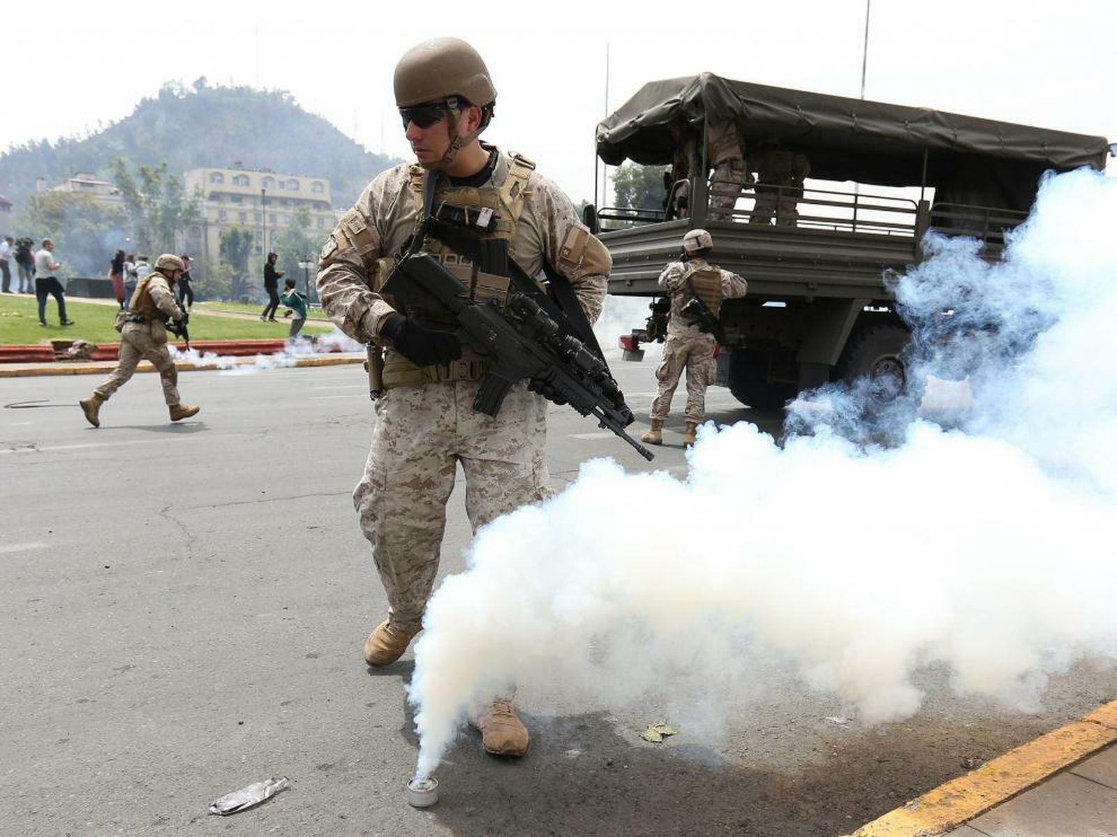 Crisis chilena, militarizada