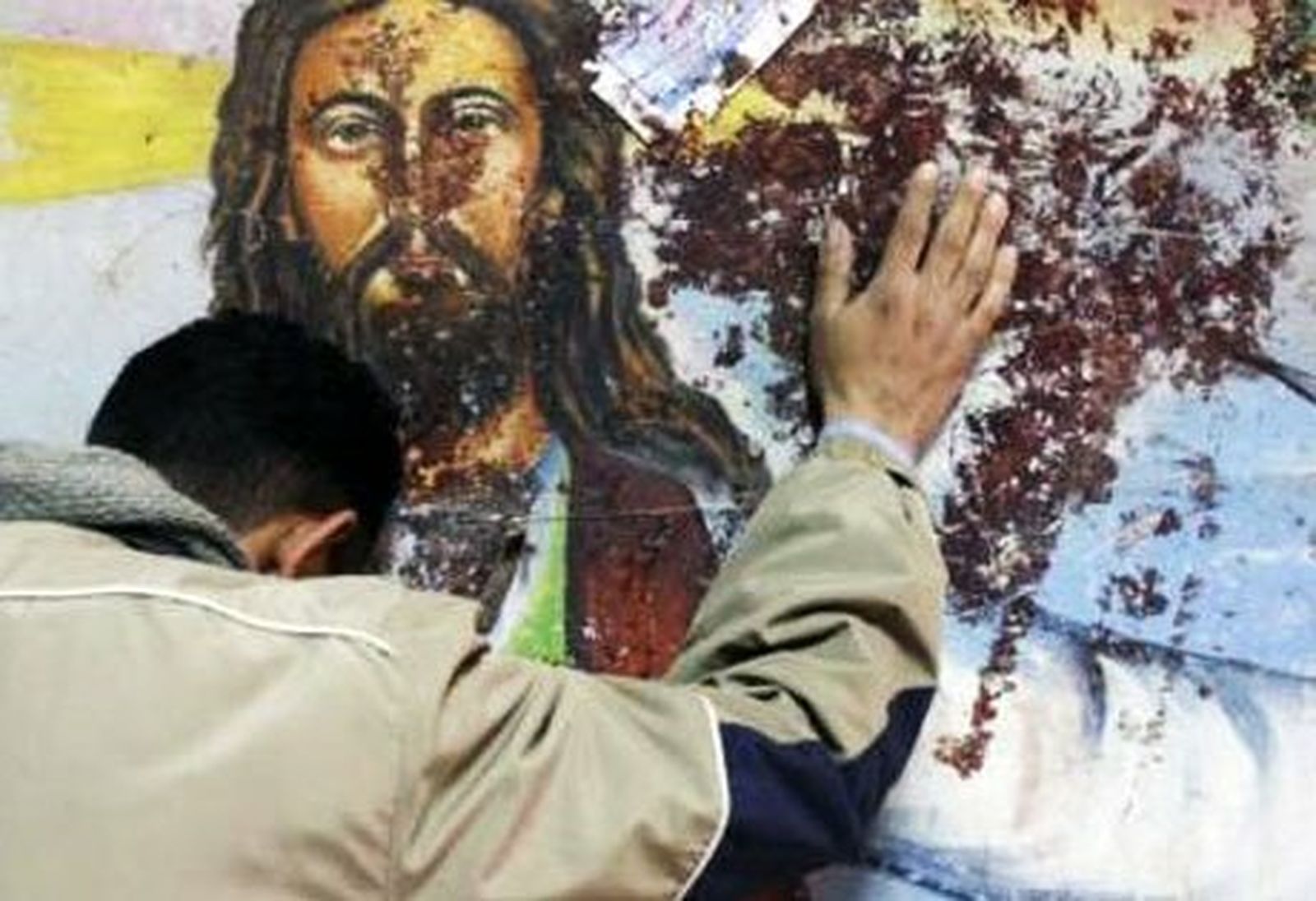 Pantocrátor manchado de sangre en Irak